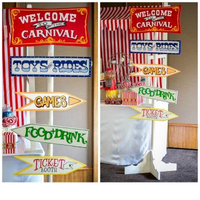 Carnival Circus Directional Sign