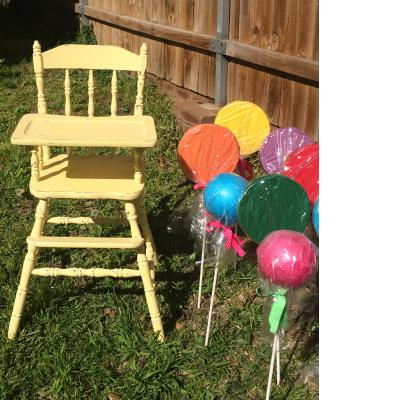 Vintage Highchair - Yellow