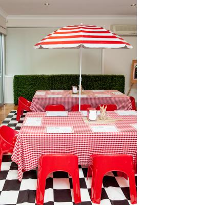 Red and White Stripe Umbrella