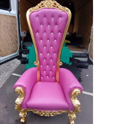 Throne Chair - pink and gold