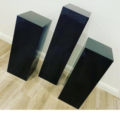 Black Plinths - set of 3