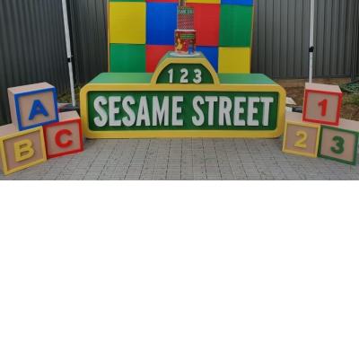 Large Sesame Street Table and Blocks Set
