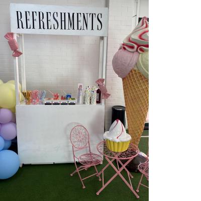 White Refreshments Stand