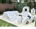 White Marshmallow Soft Play Package WITH white fencing